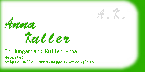 anna kuller business card